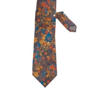 UNGARO Paris 100% Silk tie Necktie Abstract Blue Green Black